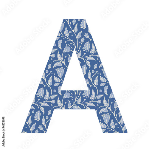 Colorful patterned letter