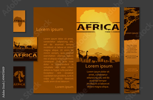 Africa travel design template