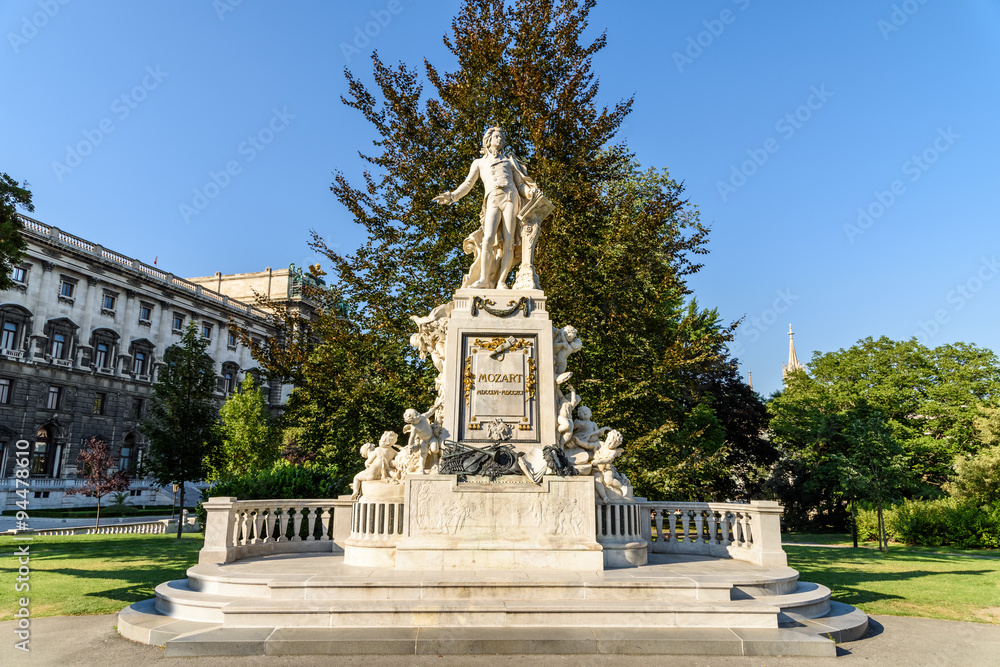 Created in 1896 Wolfgang Amadeus Mozart Statue Is Located in the Burggarten in Vienna