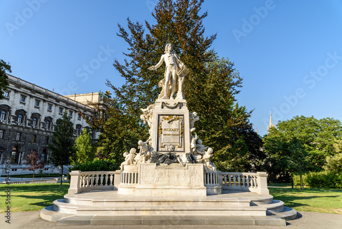 Created in 1896 Wolfgang Amadeus Mozart Statue Is Located in the Burggarten in Vienna