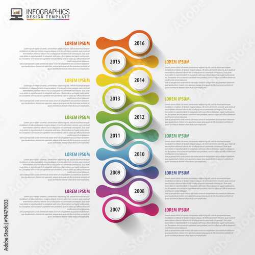 Timeline infographics design template. Business concept. Vector illustration

