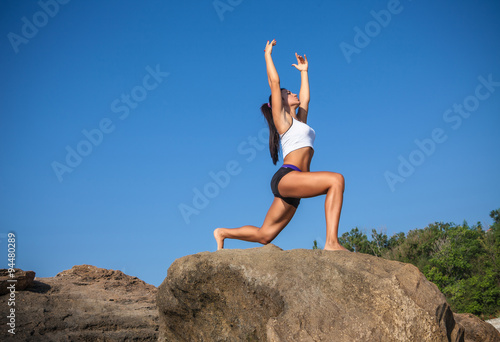 woman doing sports outdoors