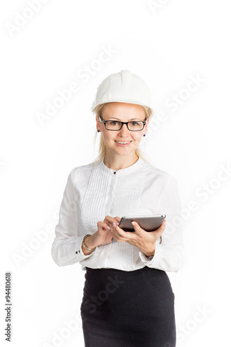 Young female construction specialist
