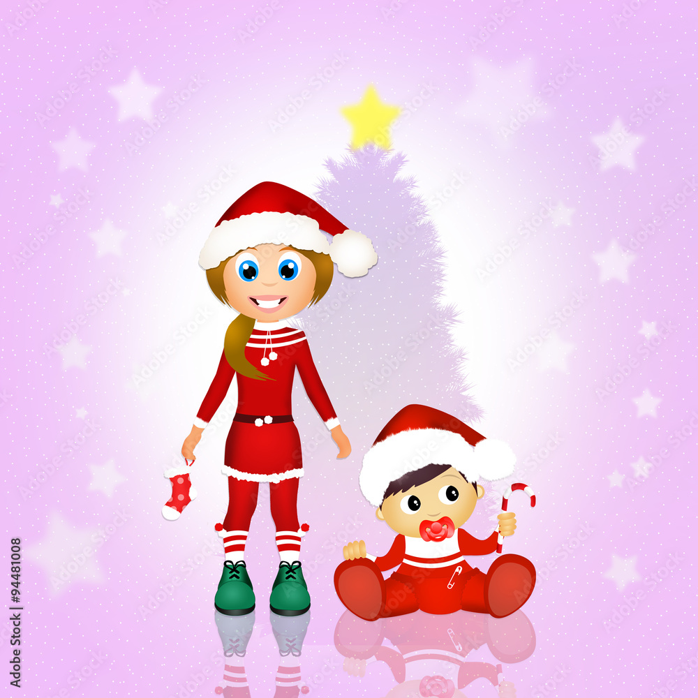 children at Christmas children at Christmas