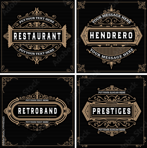 Vintage logo templates, Hotel, Restaurant, Business or Boutique