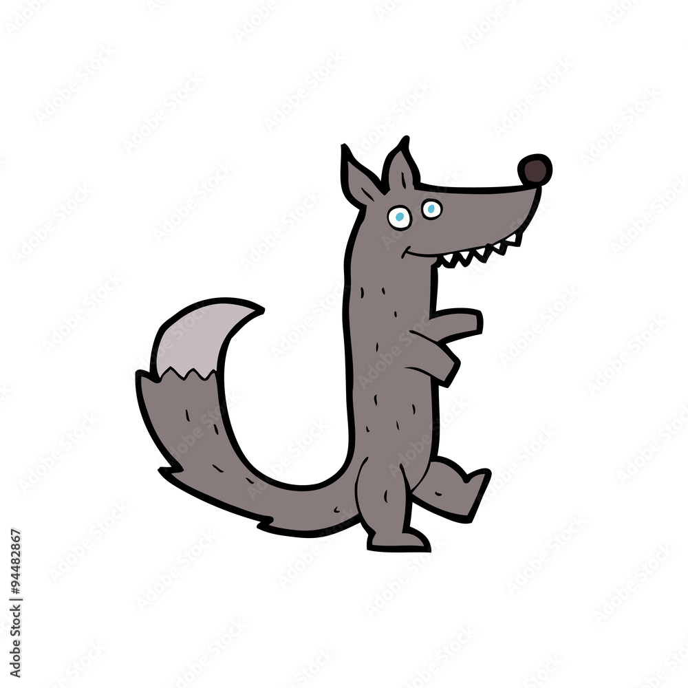Obraz cartoon wolf