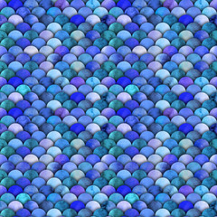 Keuken achterwand Kleurrijk patronen Aquarel schubbenpatroon in pastelkleuren  © Ekaterina Glazkova