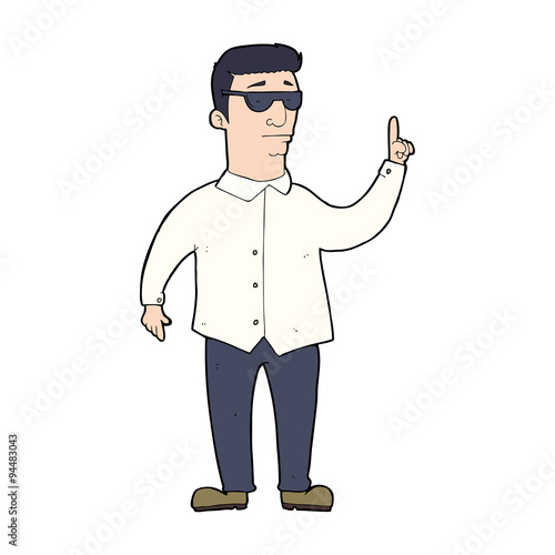 cartoon man wearing sunglasses