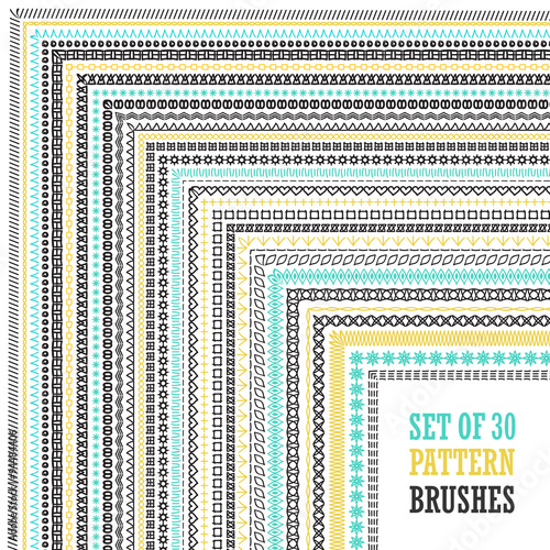Hand Drawn Pattern Brushes Set