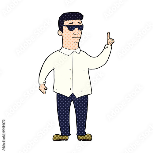 cartoon man wearing sunglasses