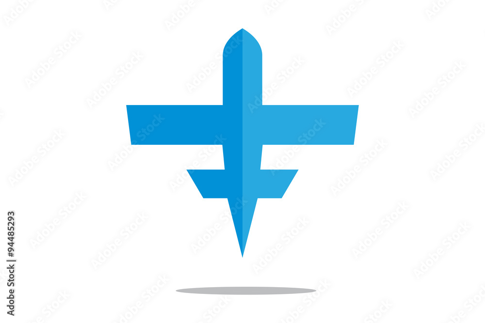 Obraz premium Vector Airplane and Travel