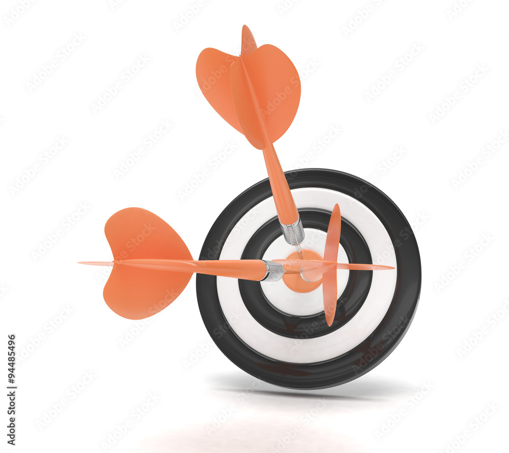Three arrows darts in center. Three arrows darts in center.