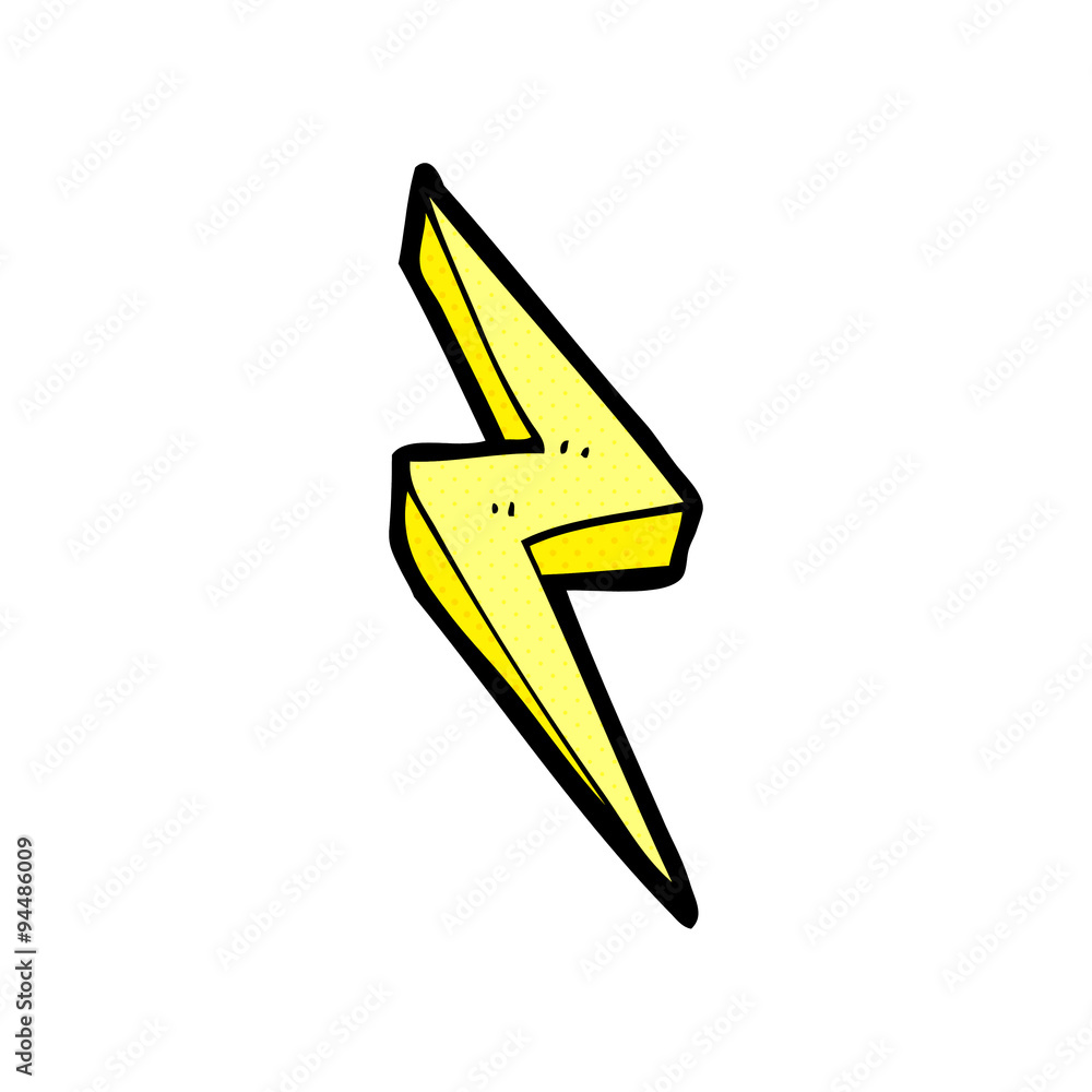 cartoon lightning bolt symbol Stock Vector | Adobe Stock