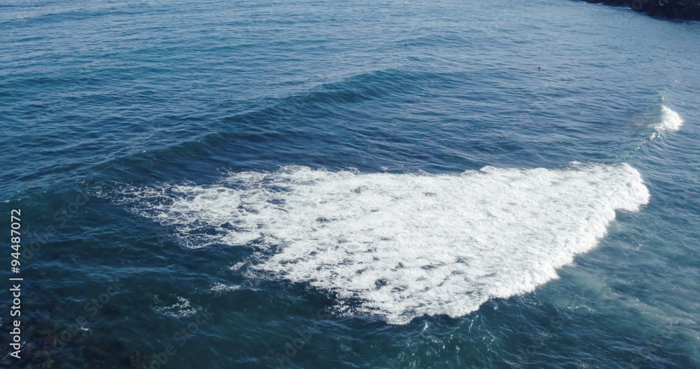 Aerial View Flying Over Green Grass Sea Cliffs Revealing Ocean Seascape. Shot in 4K Aerial View Flying Over Green Grass Sea Cliffs Revealing Ocean Seascape. Shot in 4K