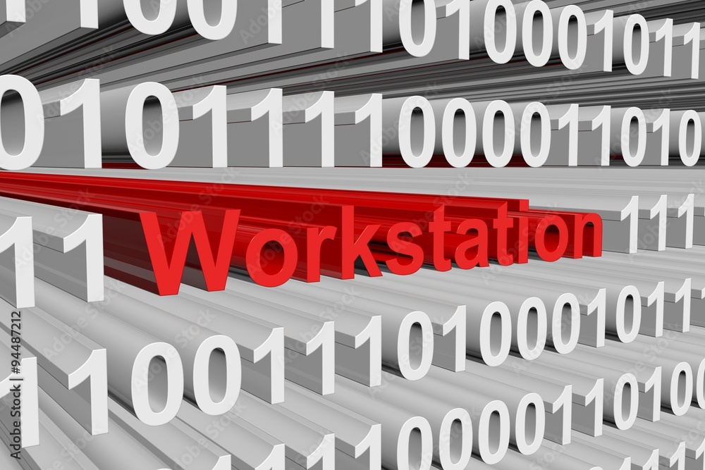 Workstation is presented in the form of binary code