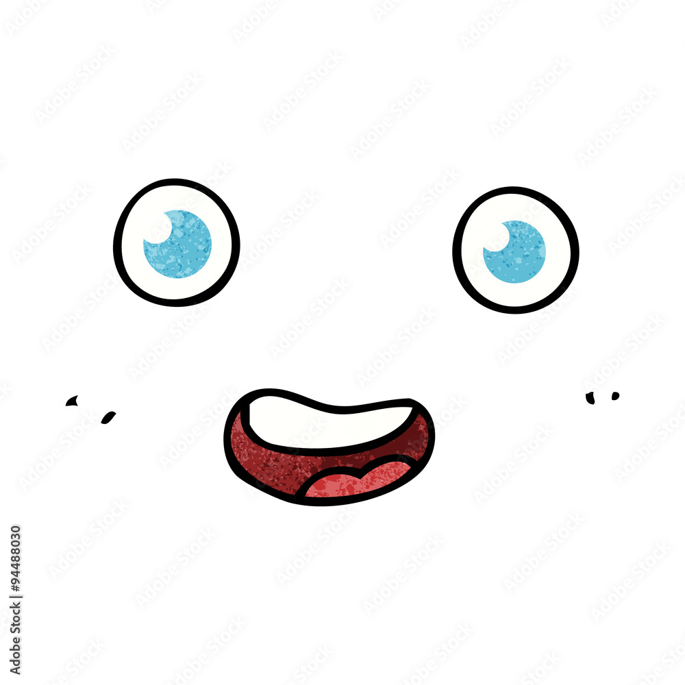 cartoon staring face