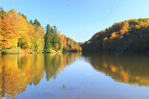 Lake and forest in autumn
