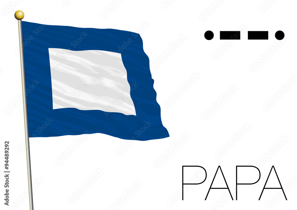 Vetor de papa flag, International maritime signal do Stock | Adobe Stock