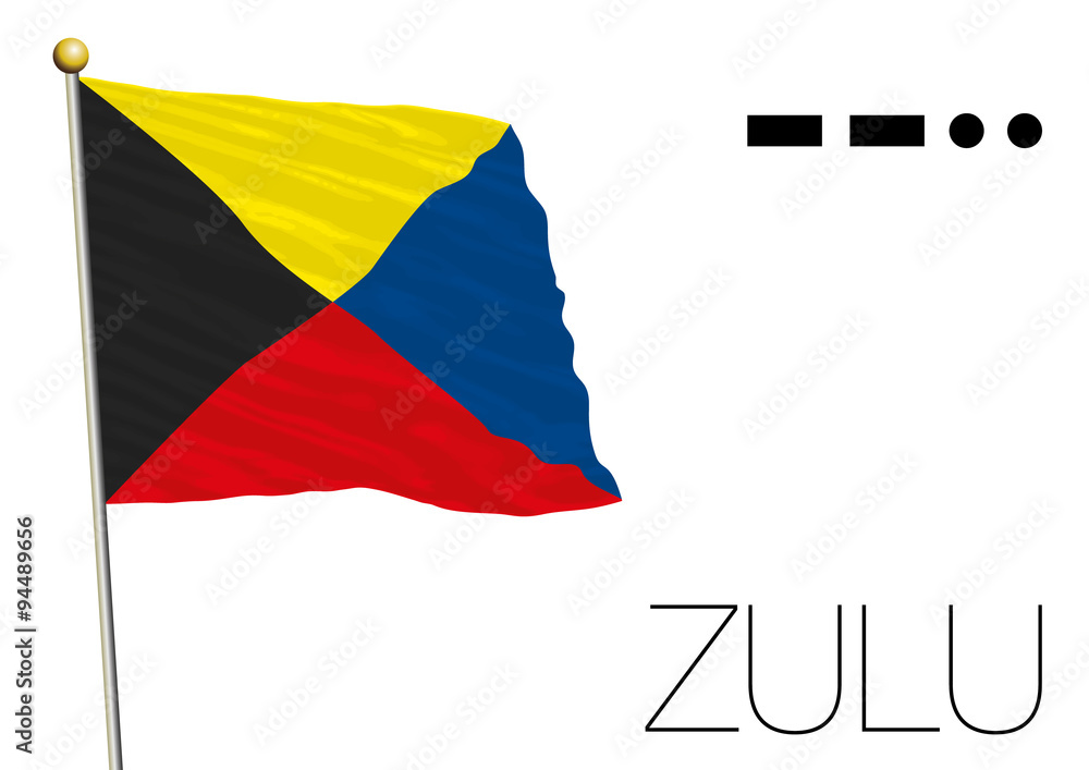 zulu flag, International maritime signal vector de Stock Adobe Stock