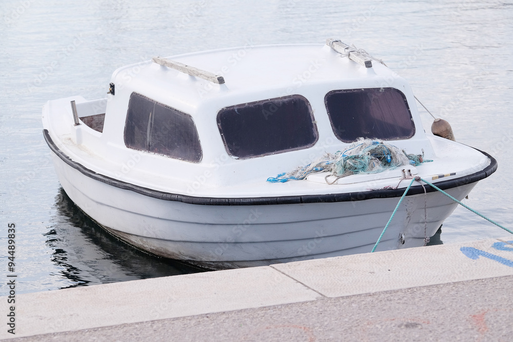 The image of an passenger motor boat - obrazy, fototapety, plakaty 