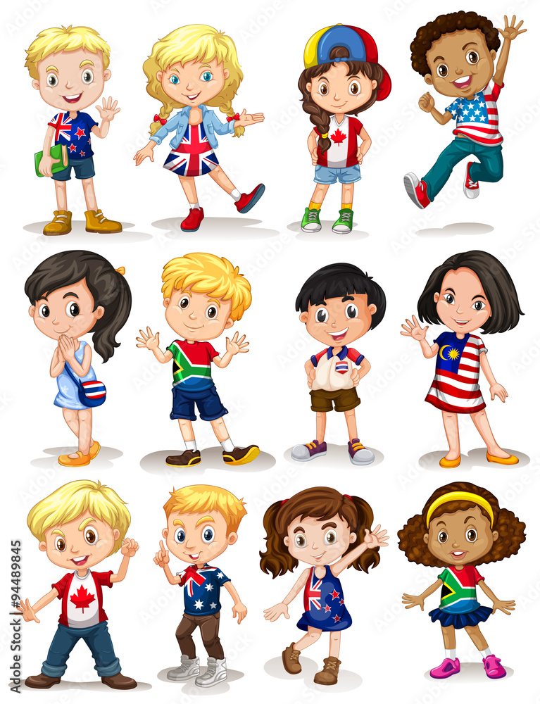 Children from different countries