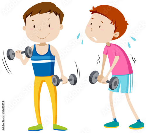 Strong man and weak man