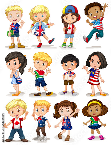 Children from different countries