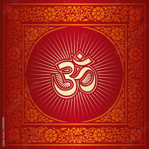 aum syllable, paisley design ,Hinduism, India