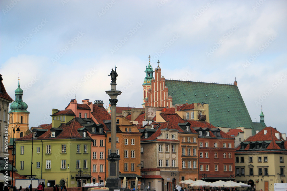 warsaw poland large view of old city