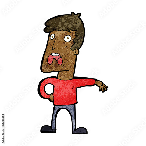 cartoon complaining man