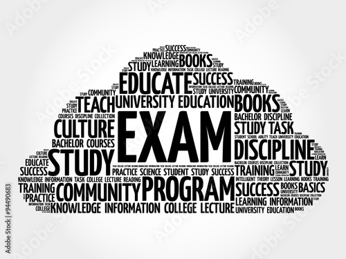 EXAM. Word education collage