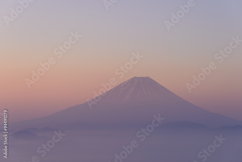Mt.Fuji and Sea of clouds at dawn