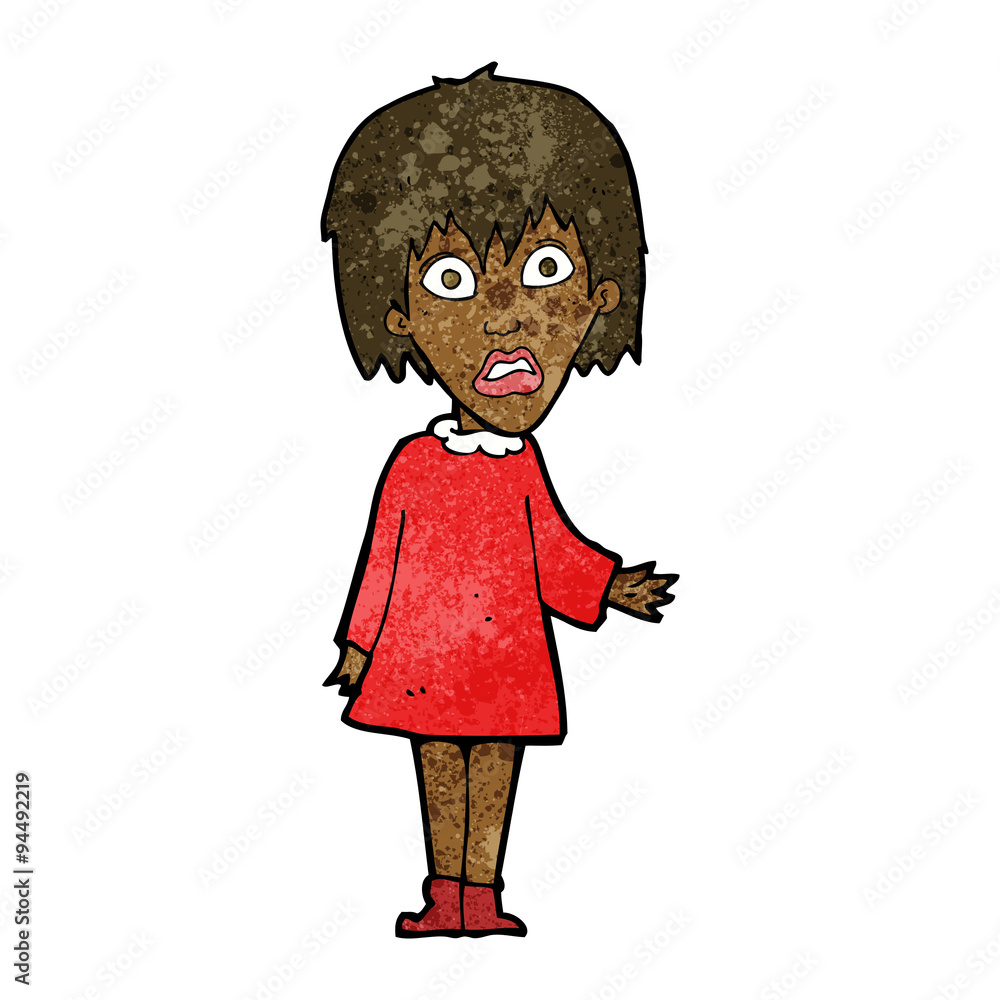 cartoon shocked woman cartoon shocked woman