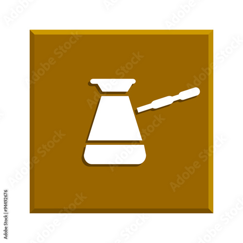 The turk icon. Coffee symbol. Flat Vector illustration