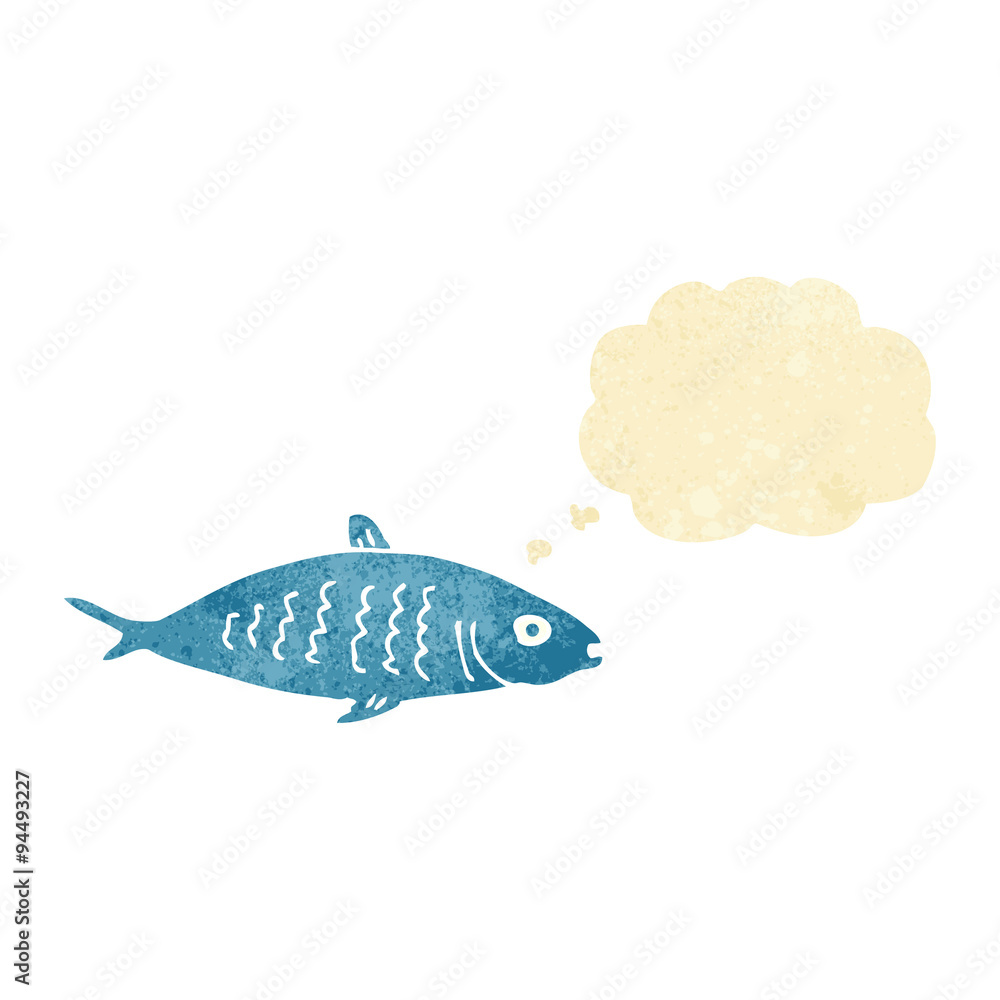 cartoon fish with thought bubble cartoon fish with thought bubble