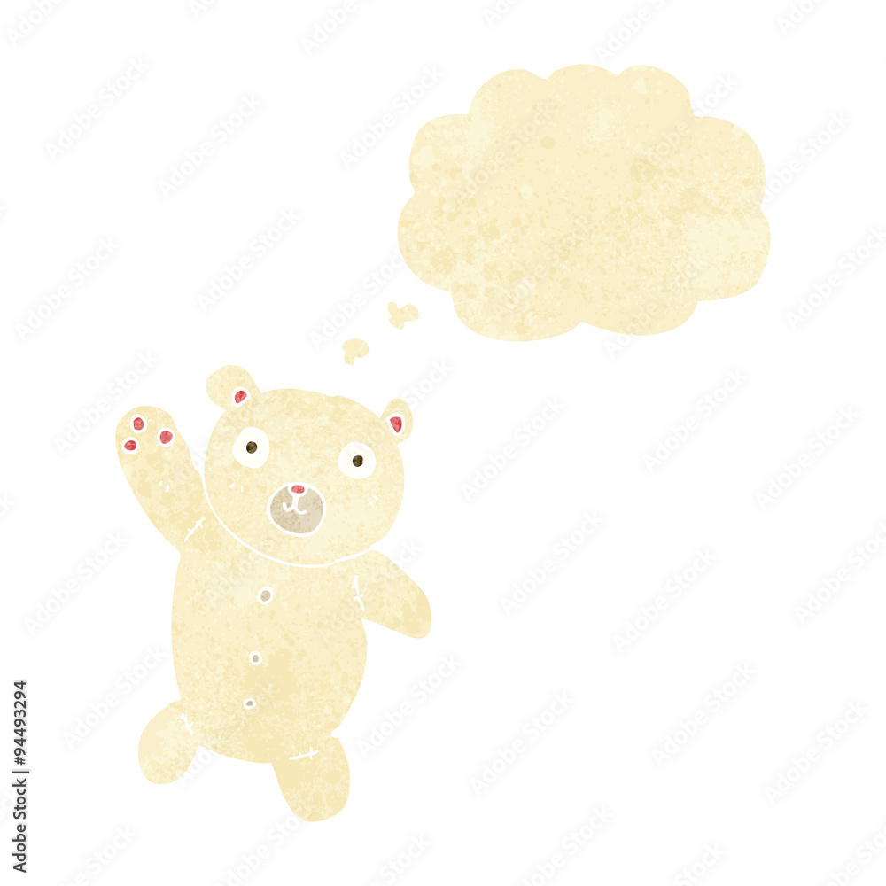 cartoon cute polar teddy bear with thought bubble cartoon cute polar teddy bear with thought bubble