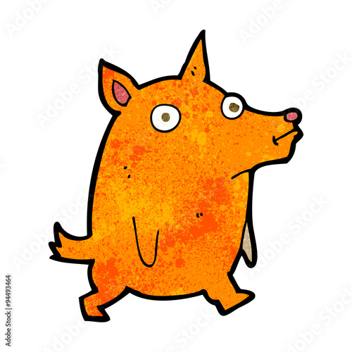 cartoon funny little dog