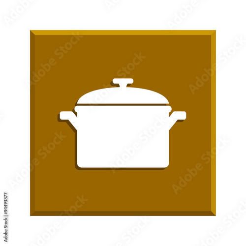 Saucepan icon. Vector illustration.