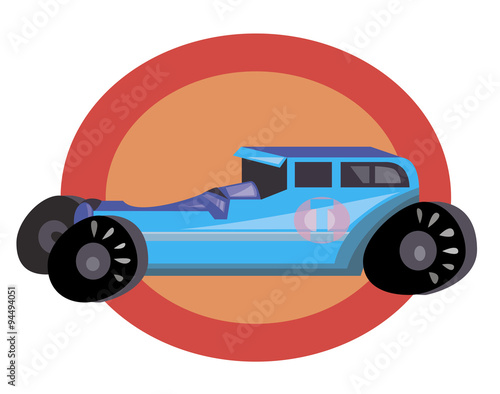 Retro hotrod. EPS 10 Vector illustration.