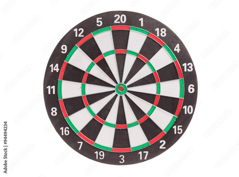 Traditional dart board. Traditional dart board.
