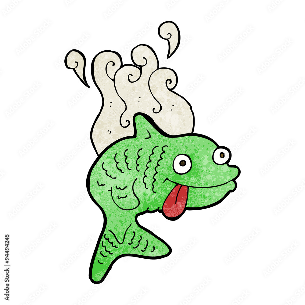 Fototapeta premium cartoon smelly fish