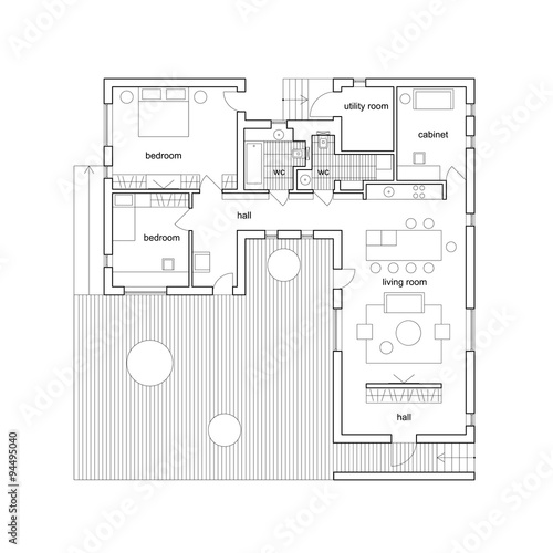 Architectural house plan.