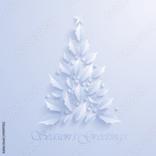 Christmas tree. Seasons Greeting.