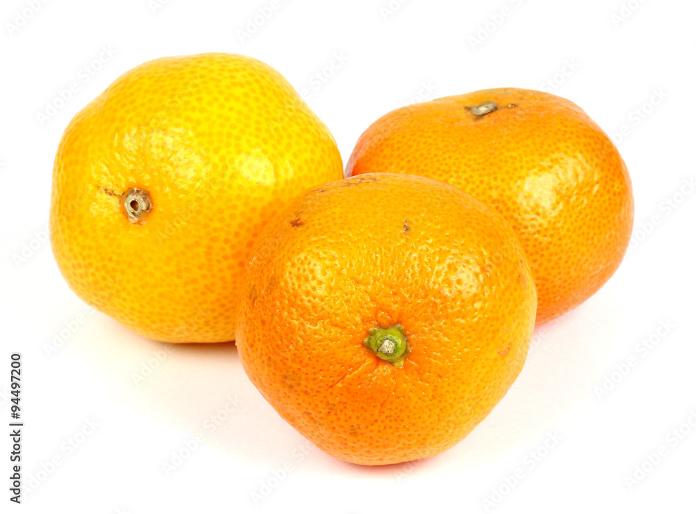 fresh tangerines on a white background fresh tangerines on a white background