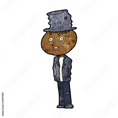 cartoon funny hobo man