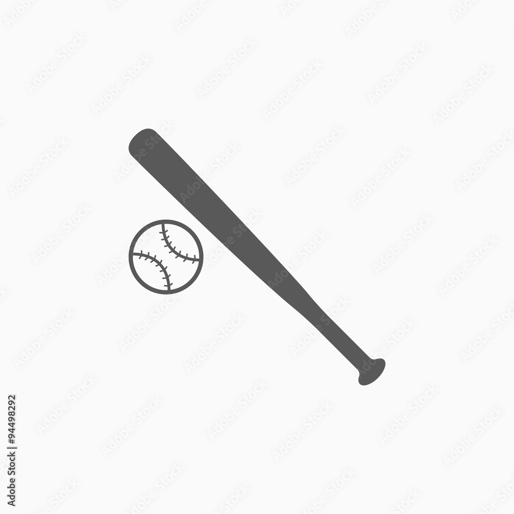 baseball bat and ball icon baseball bat and ball icon