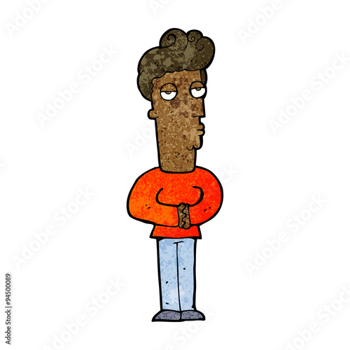 cartoon arrogant man