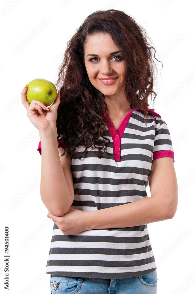 Girl with green apple Girl with green apple