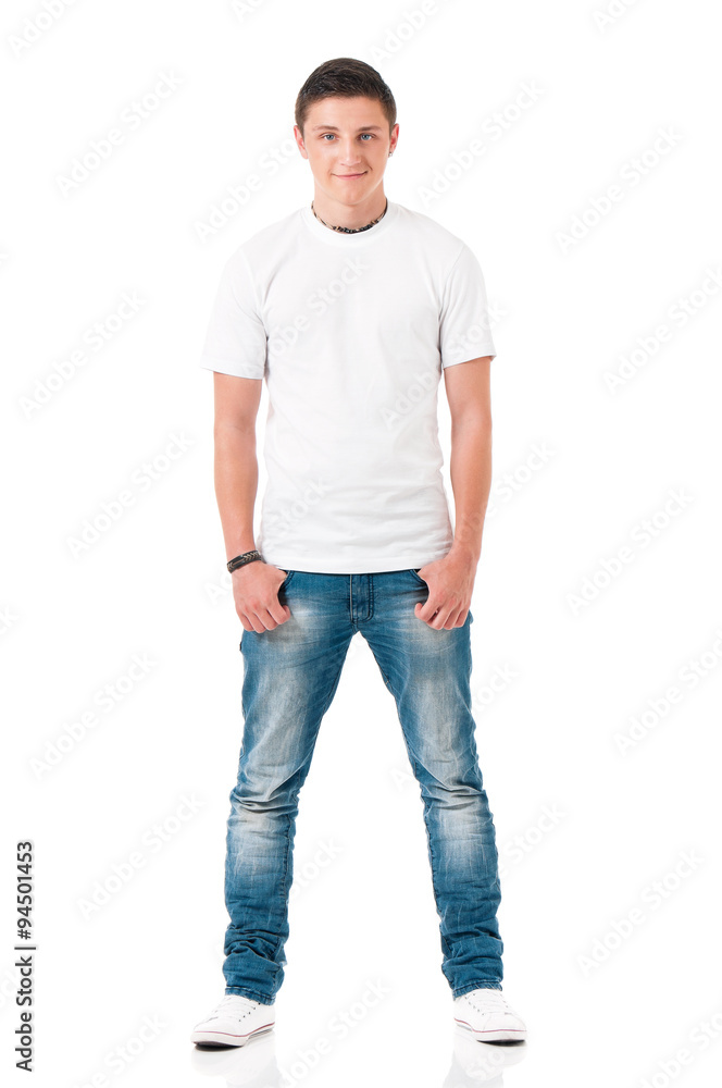 T-shirt on a young man T-shirt on a young man