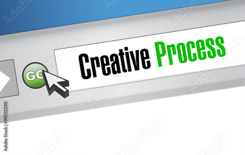 creative process online sign concept